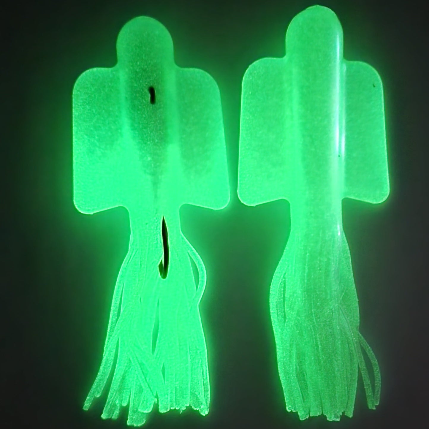 Pre-Rigged 6 Inch GLIDE Tube Pearl White Super Glow