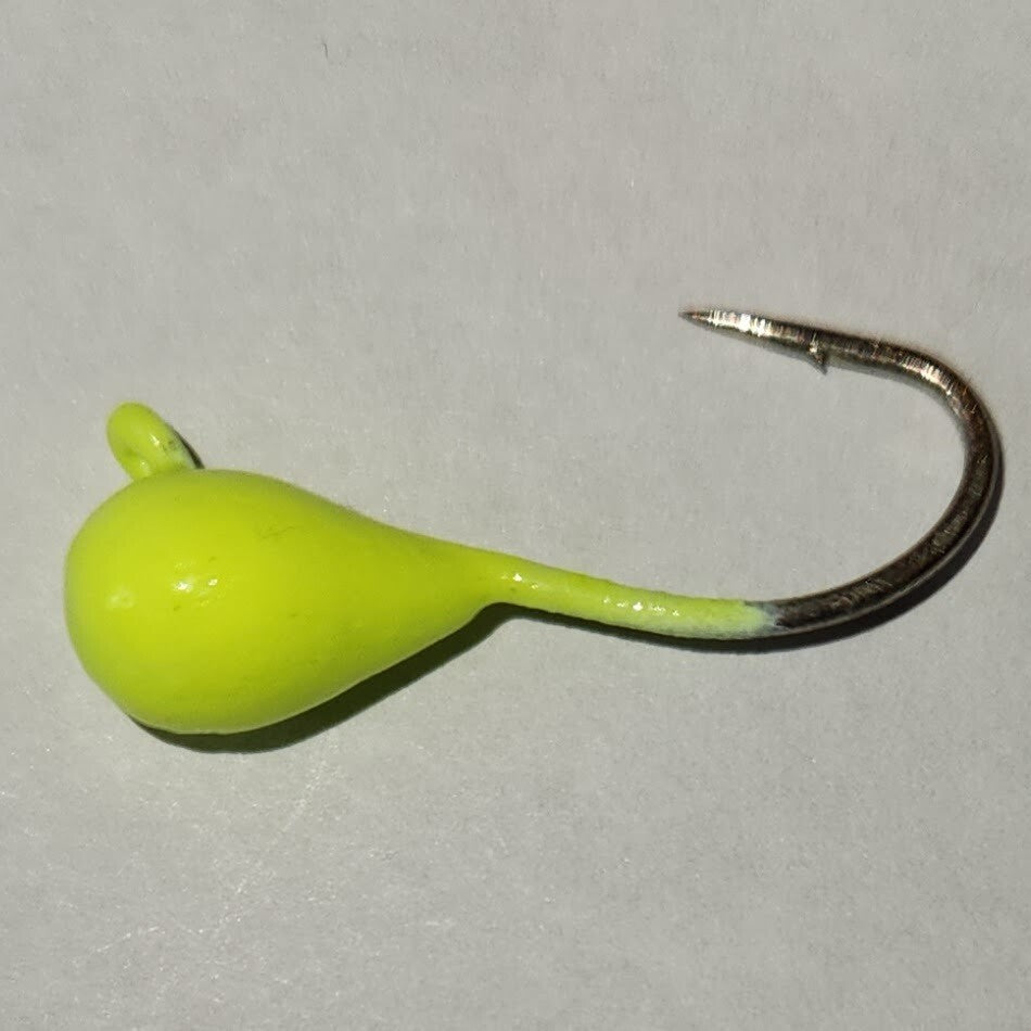 7MM Tungsten Jig Chartreuse Glow – Bend It Fishing