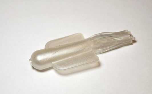 3.75 Inch WING Tube Pearl White Super Glow