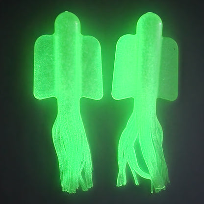 6 Inch GLIDE Tube Pearl White Super Glow Bend It Fishing 6 Inch GLIDE Tube Pearl White Super Glow Bend It Fishing